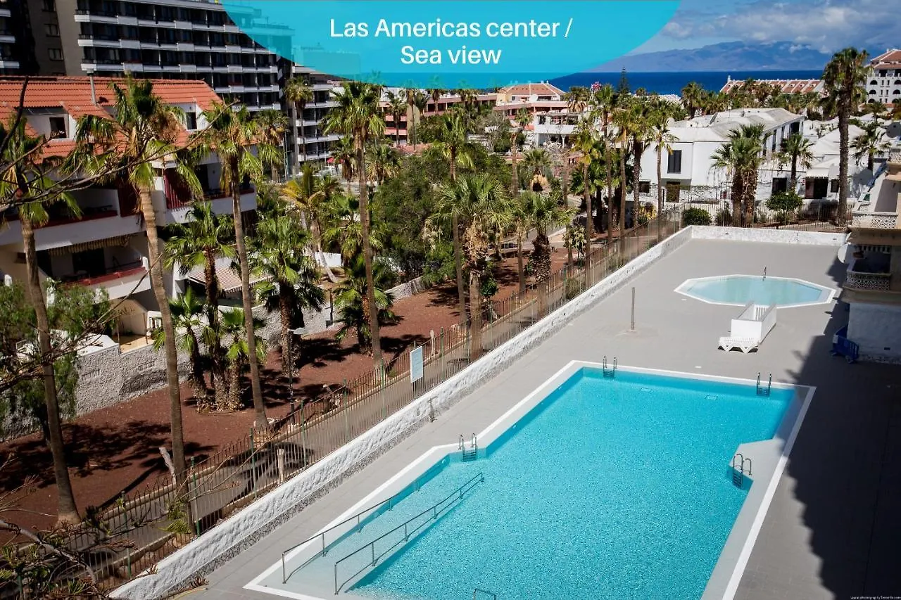 شقة Go2Tenerife Apart'Zebra Pool & Sea View بلايا ذي لاس أميريكاس